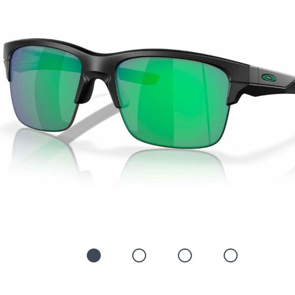 OAKLEY | NEW Men’s Thinlink Semi Rim Matte Black Glasses Jade Iridium Lenses - Picture 1 of 16